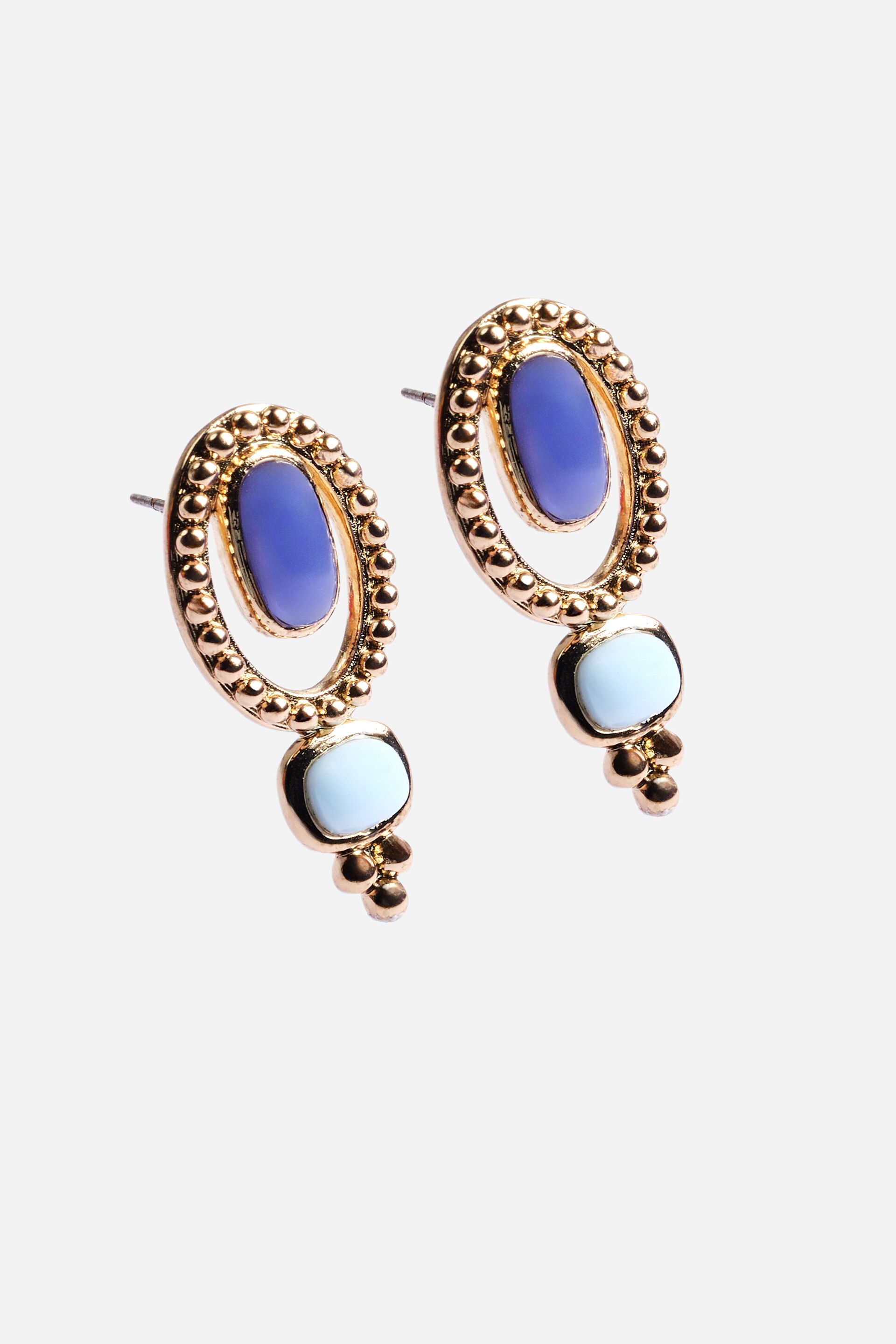 Blue Raga Brass Earrings, , image 3